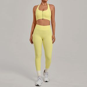 Ensemble de yoga 2 pièces sans couture taille haute, respirant, effet push-up, couleur unie, dos nu, pour femme, idéal pour la course en extérieur 2026 - Product Image 6