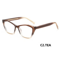 Montures de lunettes optiques pour femmes, modèle Haoya 25011, style rétro vintage, transparentes, en TR90, branches colorées, tendance, vente en gros