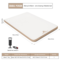 Matelas Gonflable 2 Places avec Pompe PVC Pliable Ultraléger pour Camping
