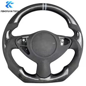 Volant sport en fibre de carbone et Alcantara avec éclairage LED pour Infiniti G35 G35X Fx35 M35 Nissan 350Z <span class=keywords><strong>370Z</strong></span> 2002 2003 2004 2005 2006 2007 - Product Image 1