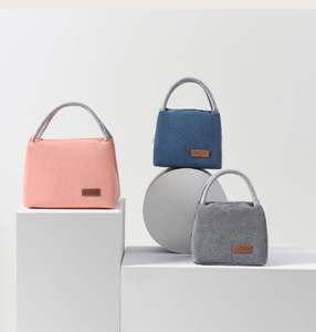 Sac à lunch thermique poignée Portable Bento sac élèves du primaire glacière Film d'aluminium isolé épais Portable sac à lunch - Product Image 5