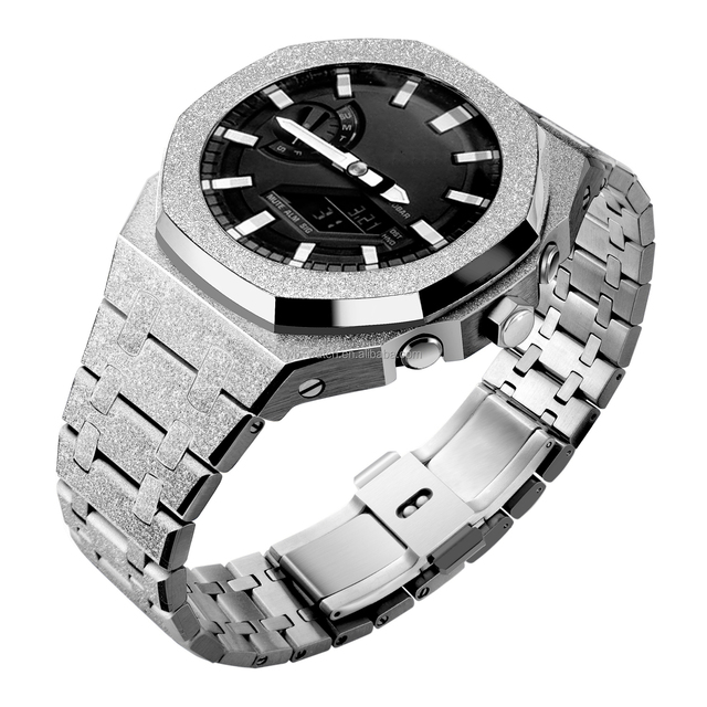 Customization Metal 316L Steel Bands Watches G Series Shock Bracelet Ga2100 Modified Parts Casiaok Frosted Case Strap Mod Kit