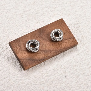 Boucles d'oreilles torsadées en acier inoxydable avec perles, étanches, tendance, rondes, pour femmes et jeunes filles - Product Image 5