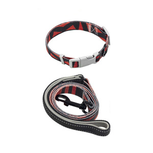 Imbracatura per cani in poliestere stampata in tre pezzi con collare toracico e chiusura con bottone imbottito al guinzaglio per animali domestici - Product Image 6