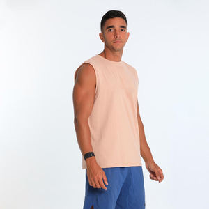Camiseta sin mangas suave para hombre, novedad en ropa de entrenamiento deportiva de color sólido, camiseta sin mangas de color sólido para hombre - Product Image 3