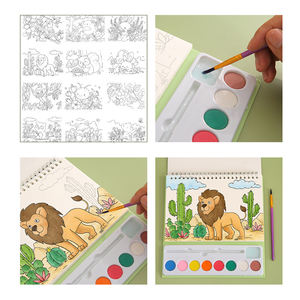 Libro de papel de acuarela para niños, libros de pintura, dibujo, juego de pintura de acuarela, juguetes para niños - Product Image 3