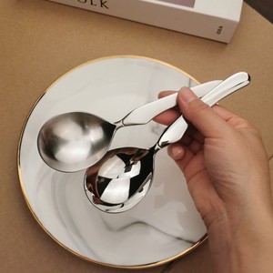 Nhà hàng 304 thép không gỉ gạo Ramen muỗng đặt phong cách Hàn Quốc phẳng đáy súp muỗng cà Phê Muỗng Canh - Product Image 4