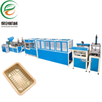 Ligne de production de thermoformage entièrement automatique et économique pour les contenants alimentaires jetables, les boîtes à lunch, les assiettes