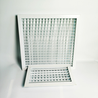 Grille d'aération de plafond carrée moderne blanche réglable en alliage d'aluminium à double déflection pour retour d'air CVC extérieur et sous-sol