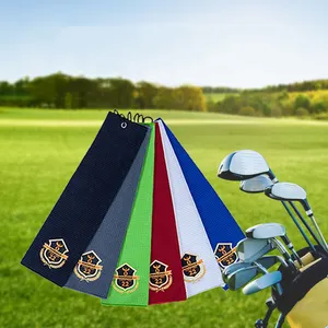Huiyi sıcak satmak pamuk golf havlusu mıknatıs yüksek kalite ucuz özelleştirilmiş golf havlusu s mikrofiber özel