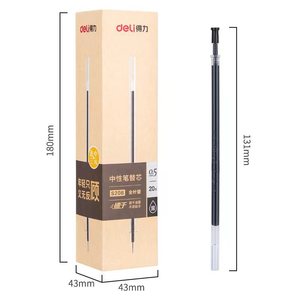 Deli S208 Neutral Pen Refills 0.5mm Black Quick Dry All Needle Tube For Office School Writing - Product Image 4