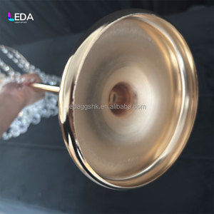 Centro de Mesa LEDA Crystal Cascade, Soporte de Metal Dorado para Decoración de Mesa de Boda, Decoración Elegante para Fiestas - Product Image 4