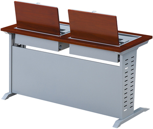 Modern Classroom Flip Top Lockable LCD <strong>Desk</strong> Table Electric Desktop <strong>Flipper</strong> with Front Screen Display Paperless Office Design - Product Image 1