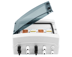 Caja combinadora fotovoltaica de CC de 12 circuitos, caja de distribución impermeable IP65, 2 entradas 2 salidas (600V), cubierta transparente - Product Image 3