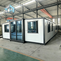 Conteneur de vie modulaire professionnel extensible de 40 pieds, en acier galvanisé à chaud épaissi, design moderne, à rupture de pont thermique