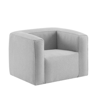 Canapé gonflable portable bleu moderne, simple, en PVC écologique, avec cadre en bois, pliable, pour la maison, le salon, l'extérieur ou la chambre à coucher