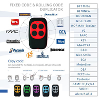 Télécommande universelle sans fil 4 boutons 433 MHz étanche IP56, duplicateur de télécommande pour code fixe et code roulant YET2144