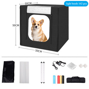 Caja de luz regulable de 50cm, alta CRI 90, fotografía, estudio fotográfico portátil, tienda de tiro para producto, vídeo, alimentación estable segura - Product Image 4