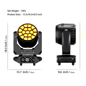19x20W RGBW 4in1 LEDs Bee Eyes di chuyển đầu chiếu đèn tại chỗ Disco Đảng Dance chùm rửa DMX512 điều khiển đèn sân khấu - Product Image 6