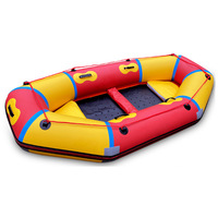 Bateau de rafting gonflable avec passerelle panoramique en verre, radeau en PVC épaissi résistant à l'usure, kayak 4 places, directement du fabricant