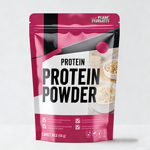 Sac en aluminium recyclable Mylar imprimé sur mesure avec fond plat pour l'emballage en vrac de protéines de lactosérum - Product Image 6