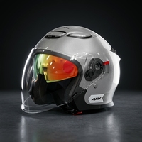 Nouveau Casque Moto Rétro Ouvert Vintage Demi-Casque Léger en ABS Certifié 3C Toutes Saisons pour Cruiser Scooter Usine