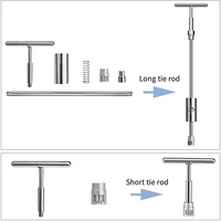 Ensemble d'outils de réparation de carrosserie automobile, réparation de bosses, alliage d'aluminium noir et plastique, utilisation en atelier