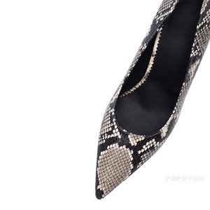 Zapatos de Verano con Estampado Animal y Amortiguación para Mujer, Estilo Clásico con Punta en Pico, Tacones Altos de PU - Product Image 4