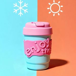 Stainless Steel Tumbler 480ml Insulated Travel <b>Mug</b> For Adults Pink And Blue Mixed Pack - Product Image 3