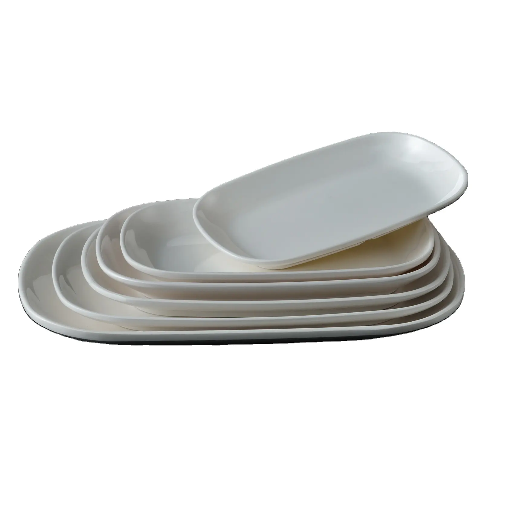 Wholesale restaurant dinner rectangle plates melamine custom plate