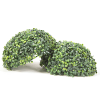 Décoration de mariage de jardin Plante artificielle suspendue verte Faux boule d'herbe