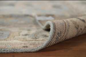 พรมขนสัตว์ตุรกีขนาด5x8ฟุตงานแฮนด์เมดพรมปูพื้นสีฟ้าย้อมสีผักปรับแต่งได้ขนาดได้สำหรับสวดมนต์ออกกำลังกายที่บ้าน - Product Image 6