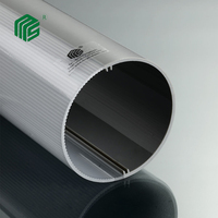 Extrusion de tube fileté en plastique acrylique/polycarbonate transparent, accessoire pour éclairage décoratif, lot de pièces