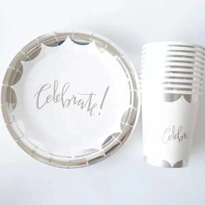 Juego de Platos, Servilletas y Vasos de Papel Dorados DAMAI, Tamaño Estándar, Artículos Modernos para Fiestas, Decoración Festiva, Vajilla Desechable - Product Image 2