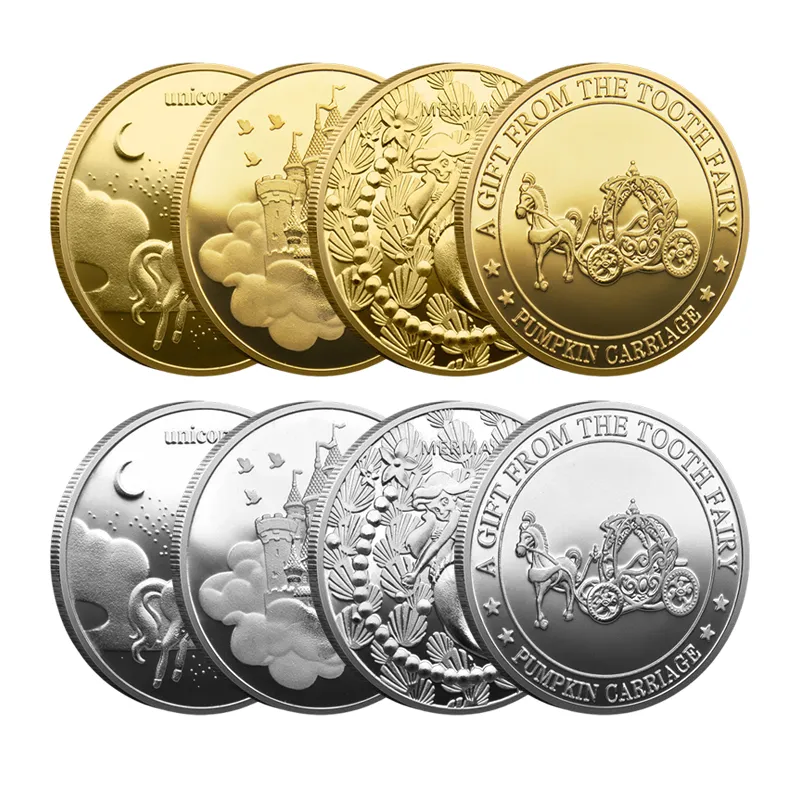 Custom soft enamel souvenir coin euro gold silver coins metal euro souvenir coin