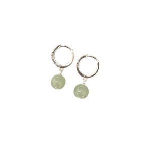 Chinese Style Square Hetian Jade Drop Earrings For Women Retro Design Face Slimming Earrings - Product Image 5