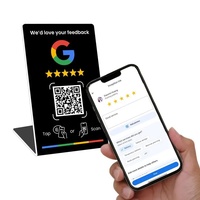 Etiqueta NFC con Código QR Dinámico NTAG215, Etiqueta de PVC Regrabable para Reseñas de Google, para Restaurantes, Hoteles, Negocios, Comentarios de Clientes