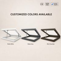Fenêtre de toit moderne à double vitrage en aluminium à toit incliné, économe en énergie, avec verre de sécurité, taille personnalisée, cadre inclus