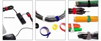 Sangles réglables en nylon à boucles auto-agrippantes avec logo personnalisé, organisateurs de câbles réutilisables