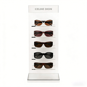 Exhibidor de Gafas con Logotipo Personalizable para Tiendas de Marca y Supermercados, Material Acrílico Blanco Limpio - Product Image 2