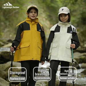 เสื้อกัน<span class=keywords><strong>ฝน</strong></span>เด็กแบบหนาพิเศษ ผ้าอ๊อกซ์ฟอร์ด กันน้ำ น้ำหนักเบา |   ชุดเสื้อกันฝนมีฮู้ดพร้อมกางเกงมีกระเป๋า |   การเดินทางและปีนเขาแบบกลางแจ้ง - Product Image 6