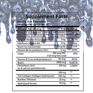 Gummies Premium au Collagène et à la Biotine pour Cheveux, Complément de Beauté pour Éclat de la Peau, Renforcement Osseux et Vitamines - Product Image 5