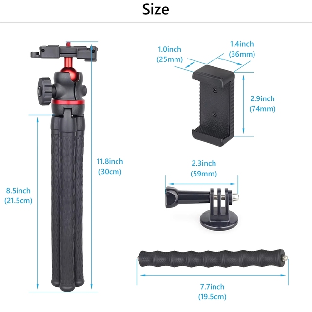 DT45 Tripod for Phone Mobile Camera Octopus Holder Smartphone Selfie Stick Flexible Mini Cellphone Stand GoPro Ball Head