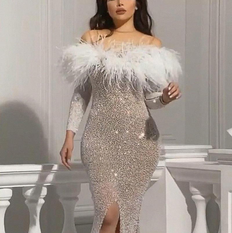 Женское блестящее платье с v-образным вырезом Vestido De Baile Livre Robe De Soiree, Золотое длинное вечернее платье с кисточками для вечеринки