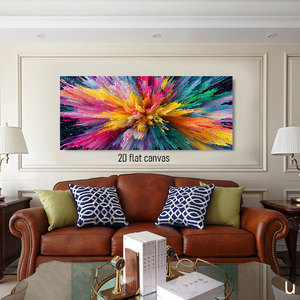 Cuadro Abstracto con Explosión de Color, Impresión Moderna en Lienzo, Pintura Decorativa para Colgar en la Sala de Estar, Dormitorio, Fondo de Sofá, Decoración del Hogar - Product Image 3