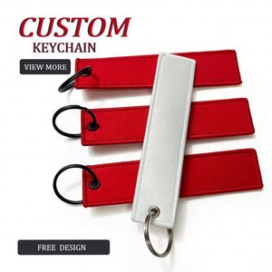 Hot Sale Customized Personalized Embroidered Fabric Jet Tag <b>Custom</b> Woven Embroidery <b>Keychain</b> - Product Image 2