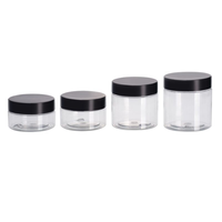 Pot alimentaire en plastique transparent PET de 50 ml, 100 ml, 120 ml, 150 ml, 200 ml, 250 ml, 4 oz, 8 oz avec couvercle en plastique personnalisé ou couvercle en métal