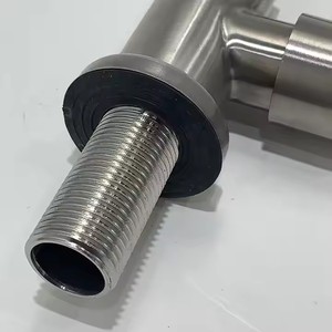 Vòi rửa chén nhà bếp bằng thép không gỉ 304 mạ niken xước kiểu dáng hiện đại cổ điển, một lỗ, nước lạnh, phụ kiện phòng tắm - Product Image 5