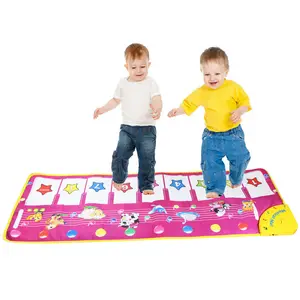 Funny Baby Music Game Toys Multi Function Music Toys Game Carpet Mat Purple Flashing Piano Blanket Mat