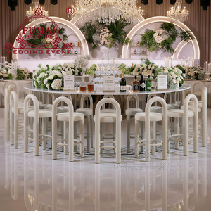 Modern Velvet High Chair <b>Stool</b> Bar Kitchen Barstools for Outdoor Hotel <b>Dining</b> Mall Luxury - Product Image 3